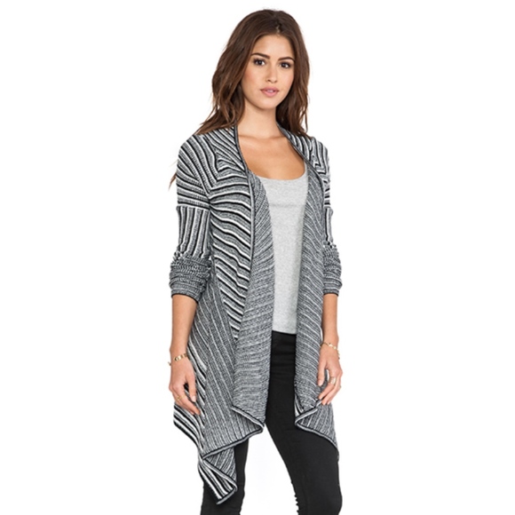BB Dakota Sweaters - BB Dakota Mayer Striped Cardigan - Size Small